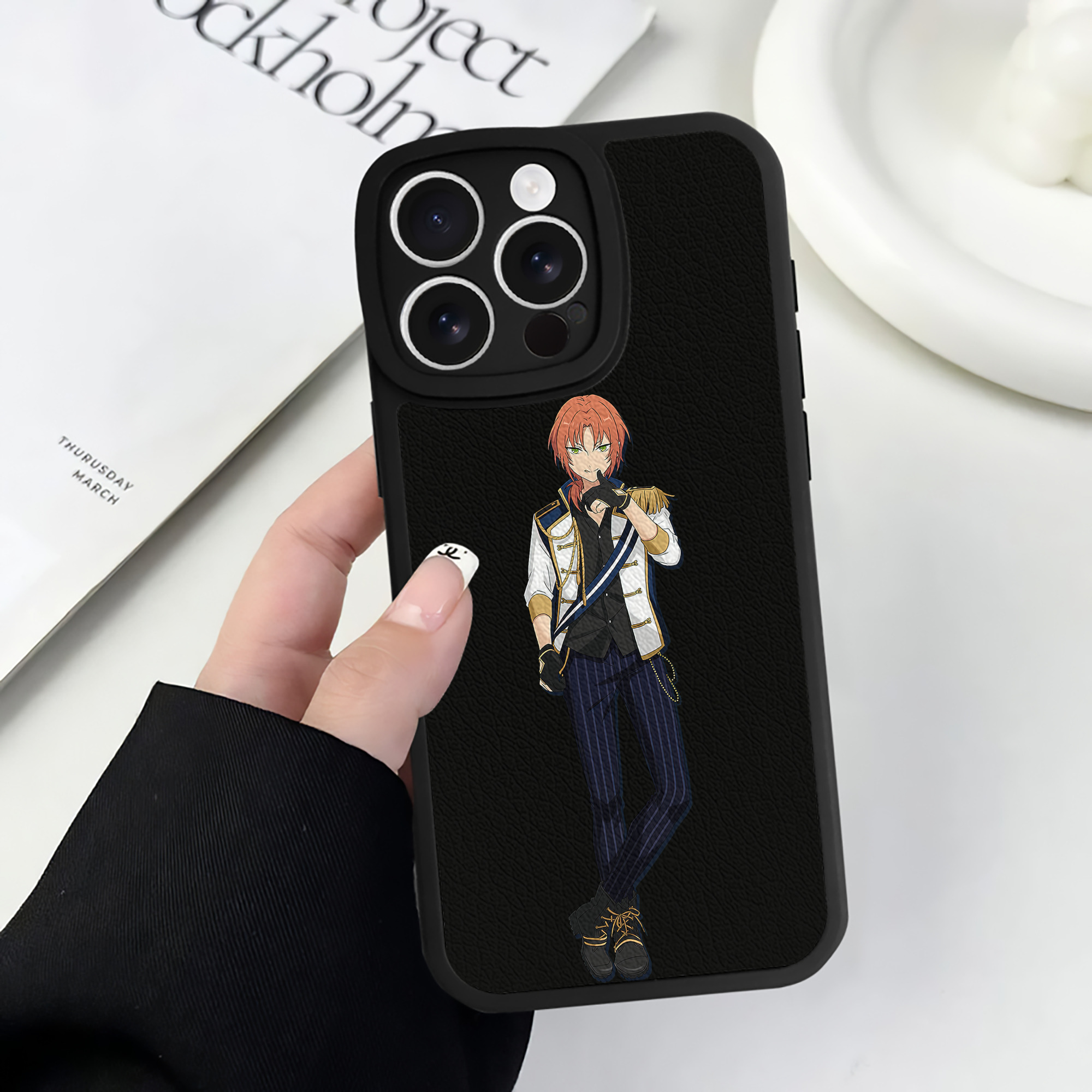 （画像用） あんさんぶるスターズ! Ensemble Stars 【iPhone 16シリーズ対応】シリコンスマホケース（レザー調） 材質：シリコン